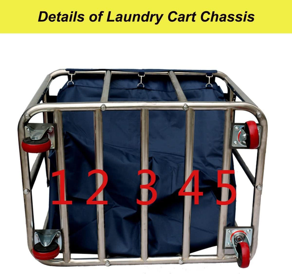 Large Laundry Cart With Wheels Heavy Duty Rolling Storage Basket Organizer 33...