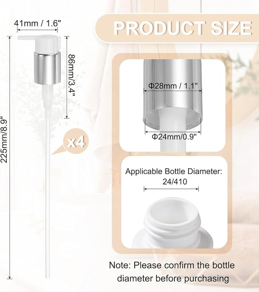 uxcell 4 Pcs Soap Dispenser Pump Heads, Hand Soap Dispensers Top Pumps - Image 2