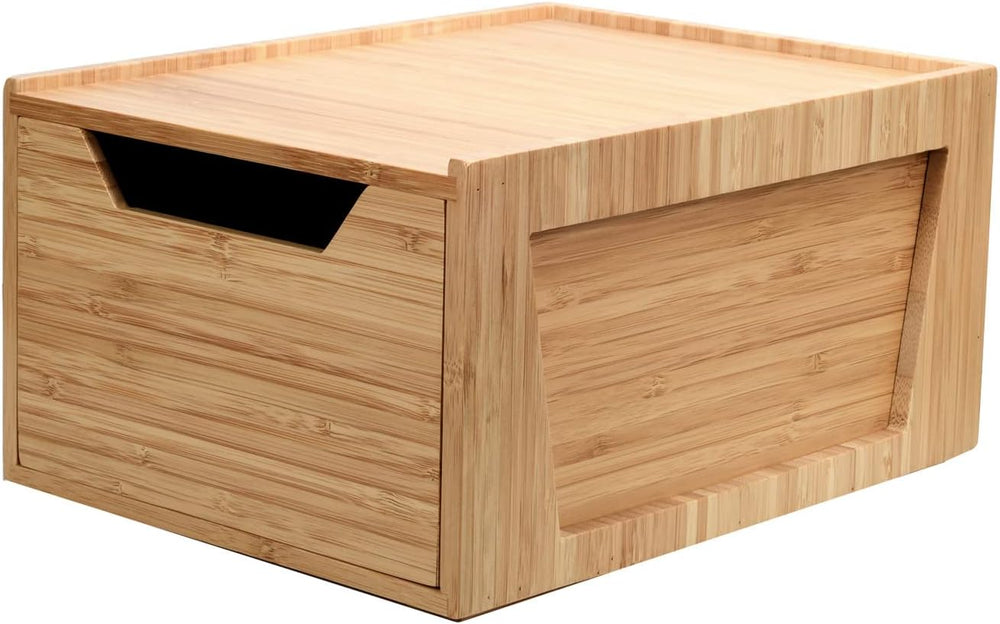 Tall Bamboo Drawer, Stackable Storage Solution for Kitchen Products, Office S...