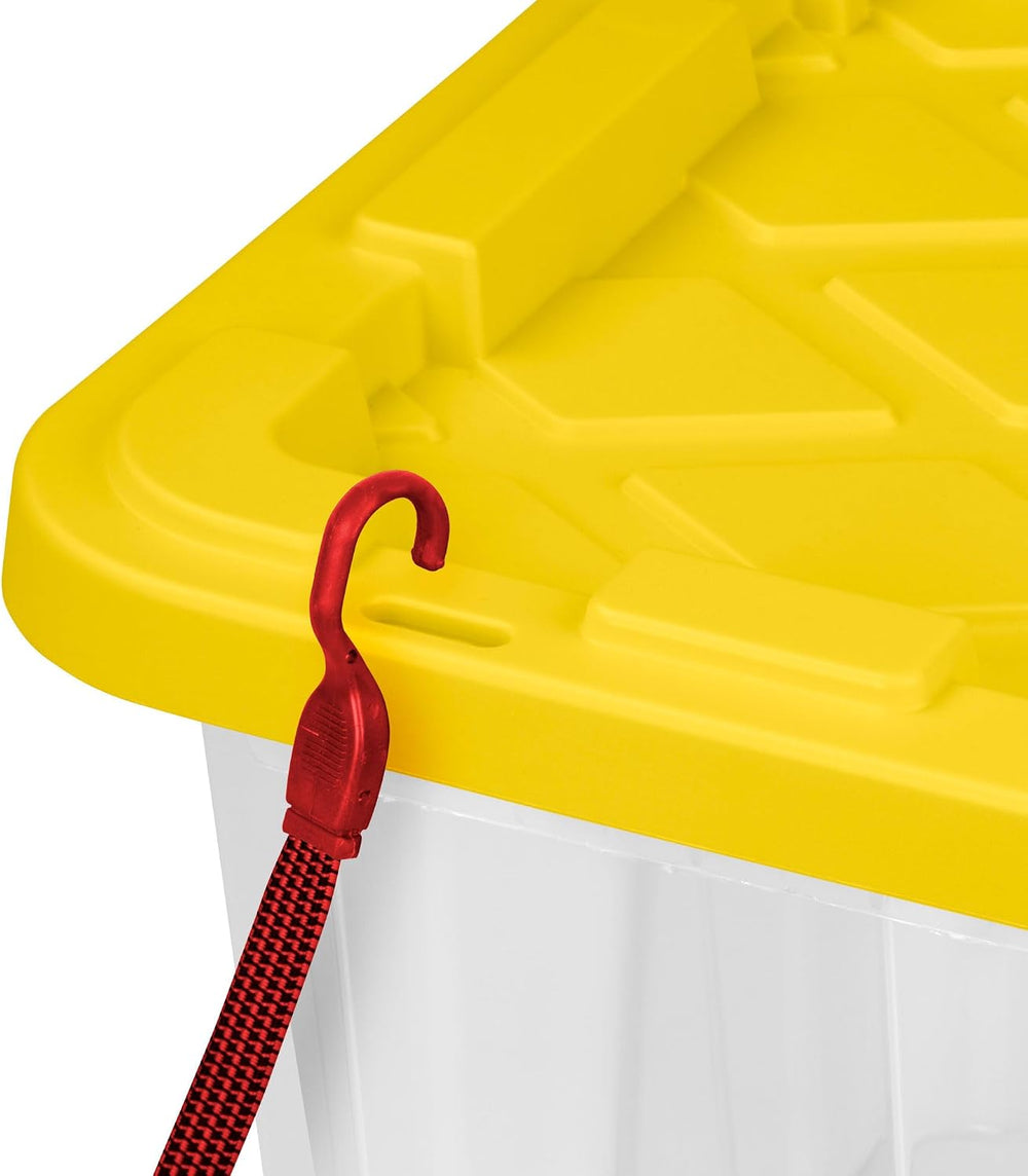 Sterilite Industrial Storage Box with Lids for Garage, 27 Gallon, 4-Pack