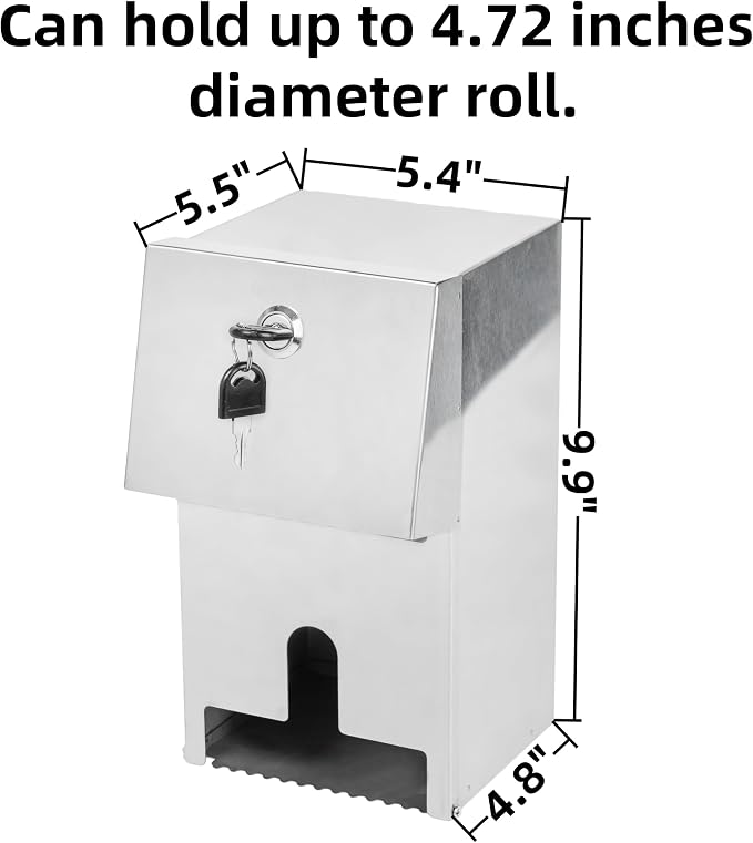 Commercial Toilet Paper Tissue Dispenser Dual Rolls Toilet Paper Holder - Image 6