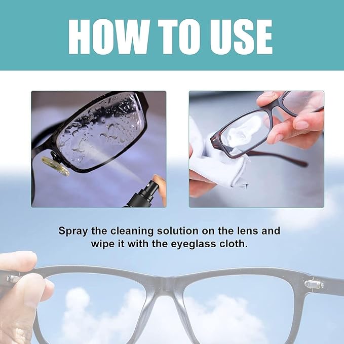 2PCs Lens Scratch Remover for Eye glasses, Lens scratch removal spray, Eyeglass - Image 7