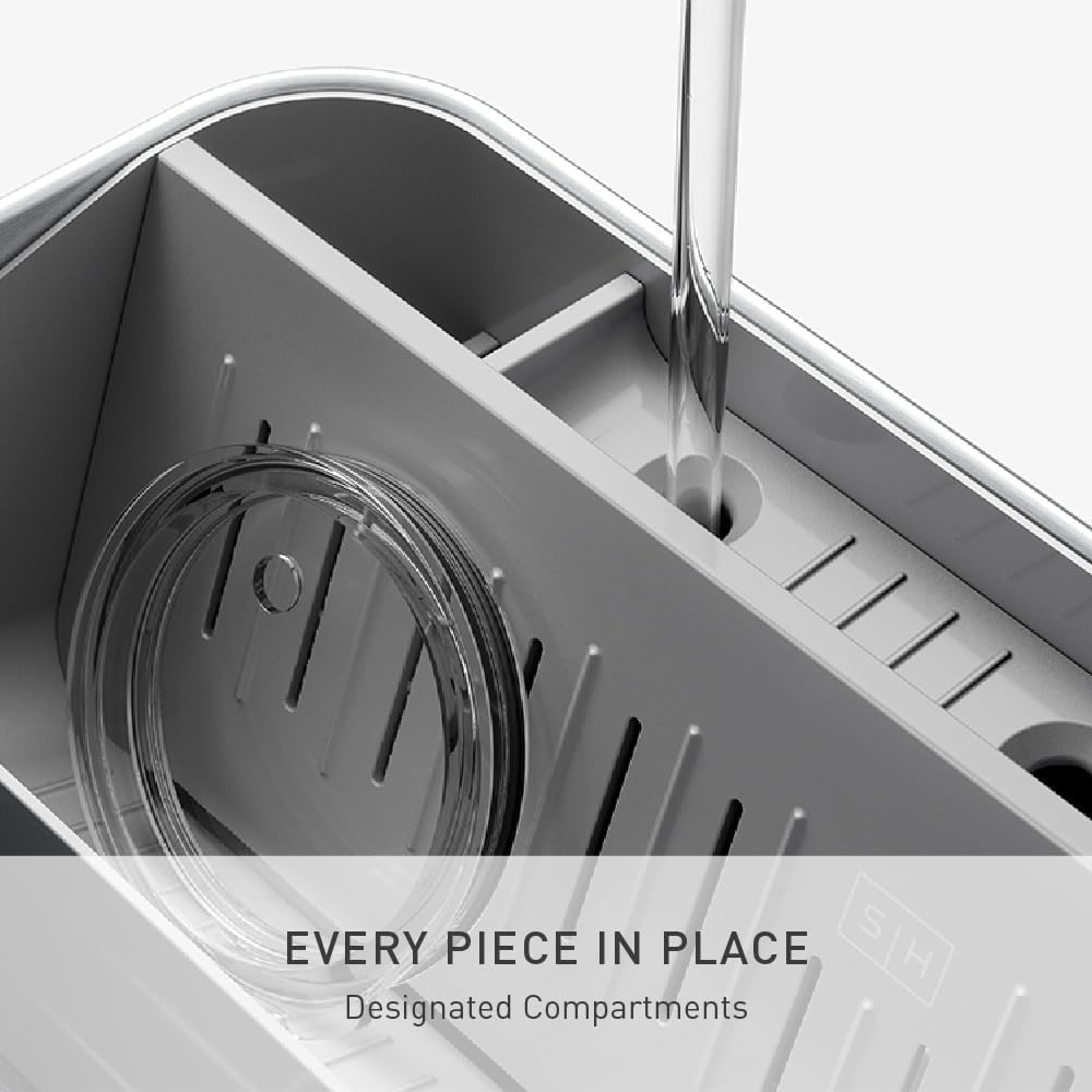 simplehuman Bottle Dock, Fast Drying Bottle Rack with Steel Frame & Diato...