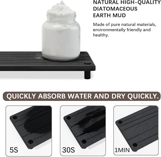 Quick Dry Sink Caddy Kitchen Sink Organizer, Water Absorbing Stone Tray - Image 2
