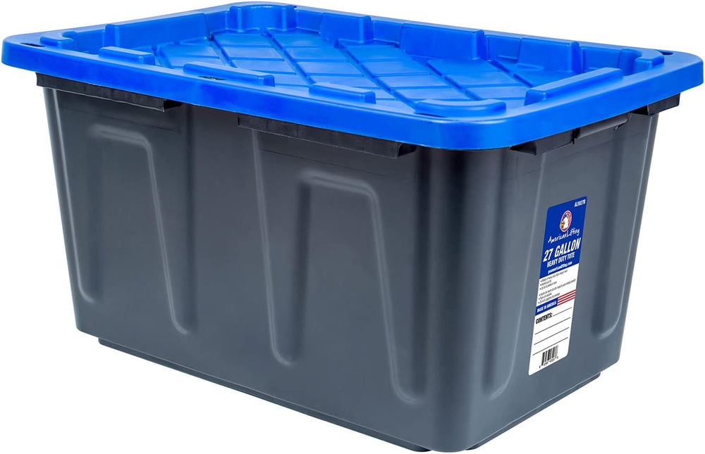 American Lifting 27-Gallon Storage Containers - Tough with Lids Durable Stack...