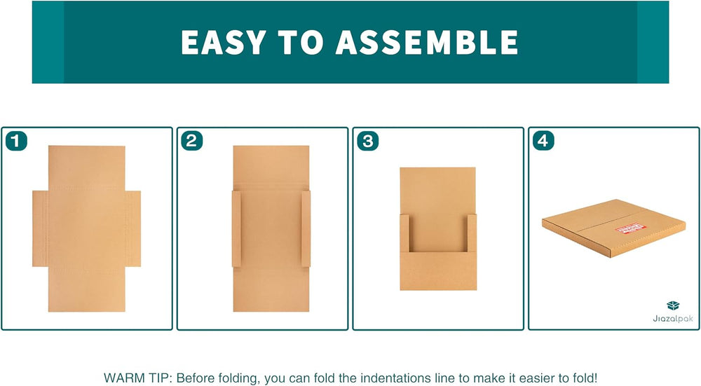 12-inch Vinyl Record Shipping Boxes, 12.8x12.8x1 inch, 25-Pack