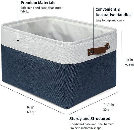 OrganiHaus Extra Large Fabric Storage Bins - Image 2