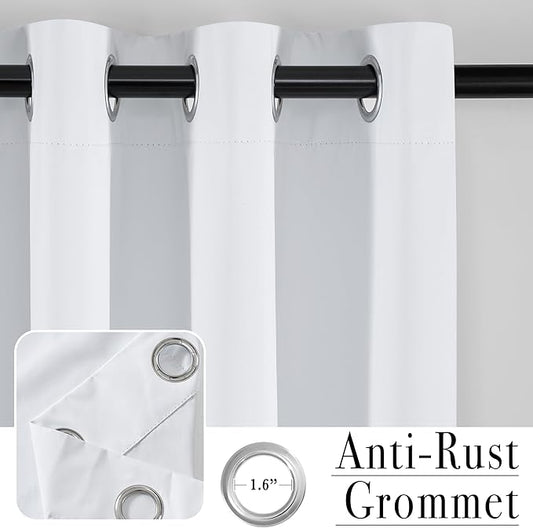 PONY DANCE White 100% Blackout Curtains - Image 2