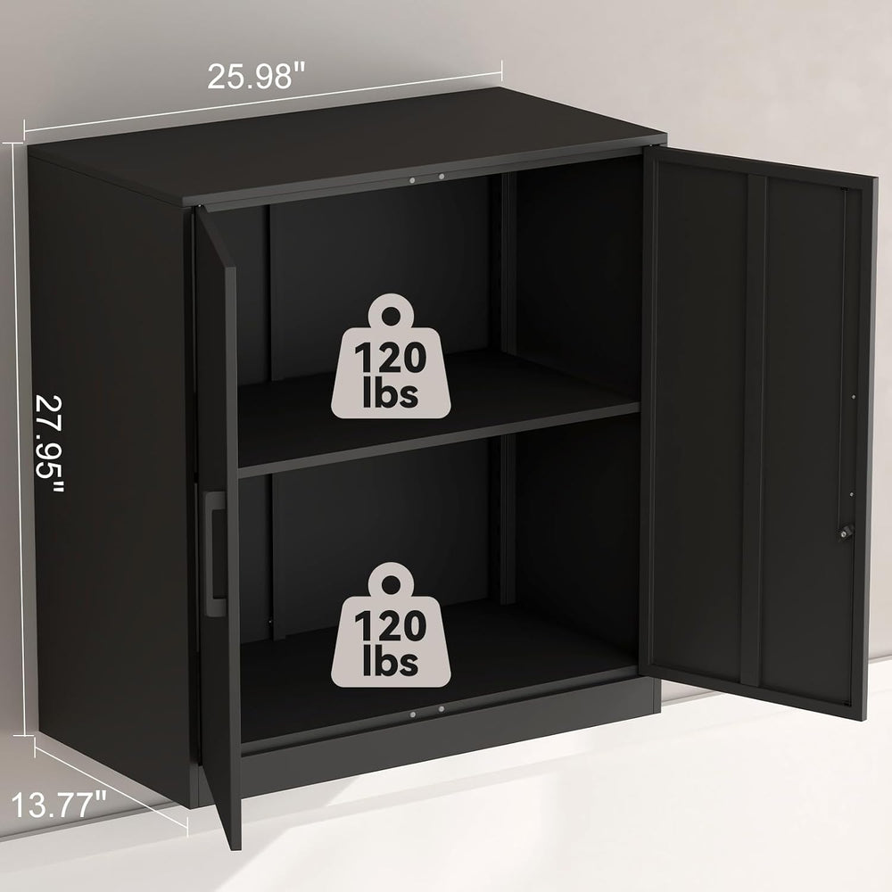 IRONFFICE Metal Wall Cabinet,Garage Cabinet with Handle,Lockable Storage Cabi...