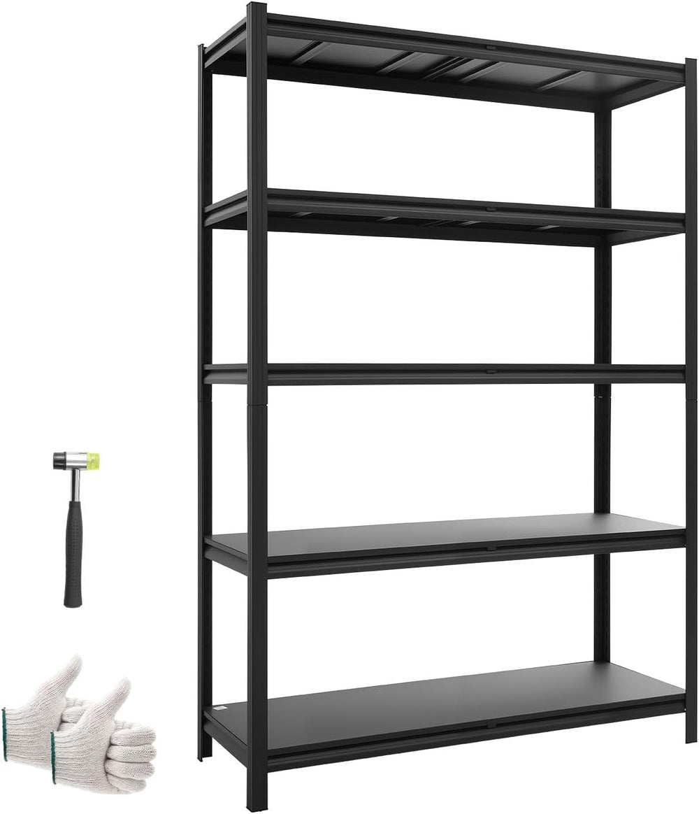 VEVOR Storage Shelves, 5-Tier Adjustable, 2500 lbs Capacity, Heavy Duty Garag...