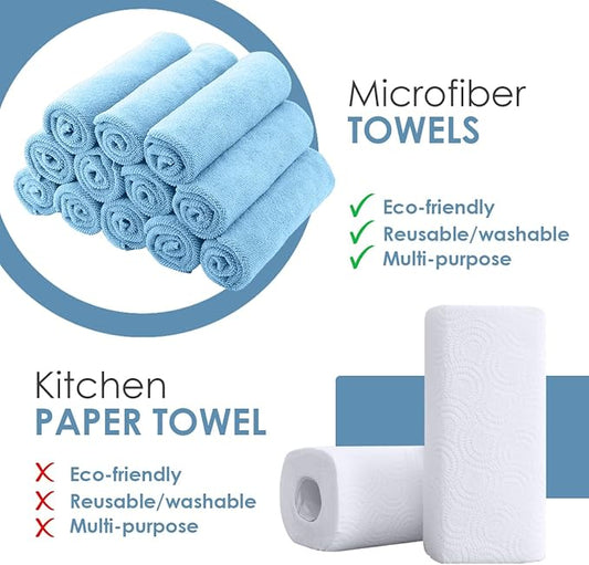 Avalon Towels Microfiber Cleaning Cloths Size 16" x 16", Highly Absorbent - Image 2