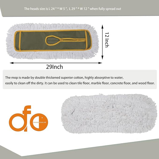 OFO 24inch Industrial Commercial Dust Mop 2 Sets // Heavy Duty Dust Mop // - Image 2