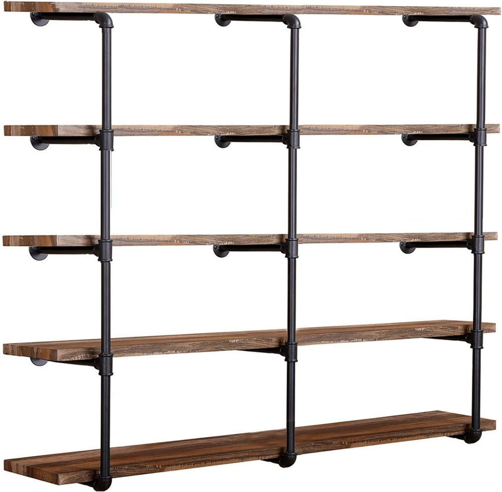 Tianman Industrial Wall Mount Iron Pipe Shelf Shelves Shelving Bracket Vintag...