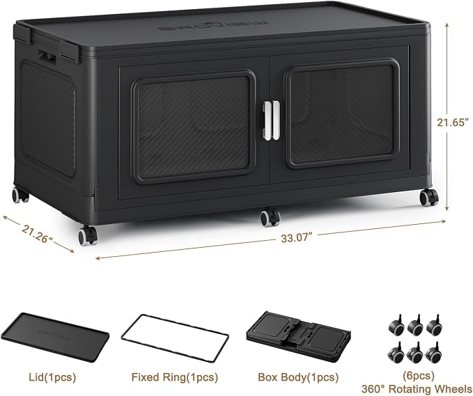 BROVIEW 220 Qt Stackable Storage Bin