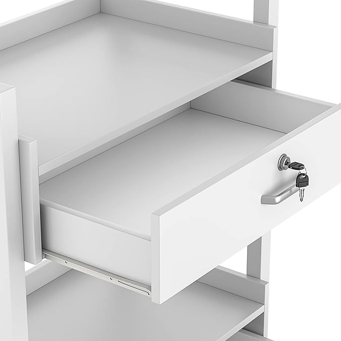 Paddie Salon Trolley Cart, Salon Tray Wooden Mobile Utility Cabinet