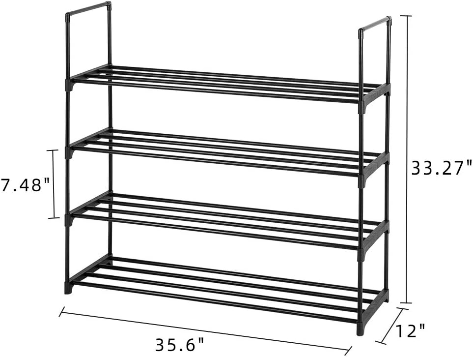 lapday Sturdy Shoe Rack, Free Standing Easy Assembled Shoe Storge Organizer f...