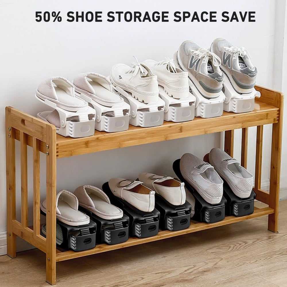 Shoe Organizer 36 Pack - Shoe Stackers, Space Savers 50%, 4 Levels Adjustable...