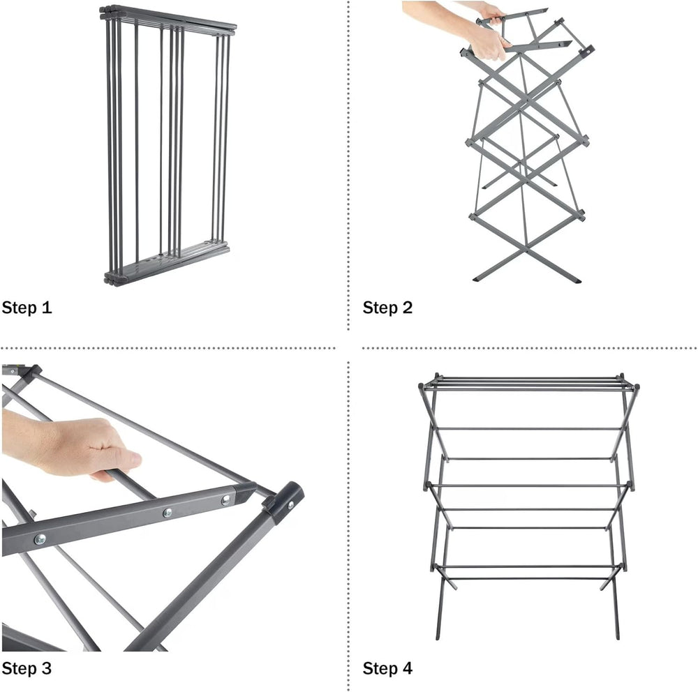 Accordion Foldable Drying Rack, Heavy Duty Laundry Rack for Small Spaces