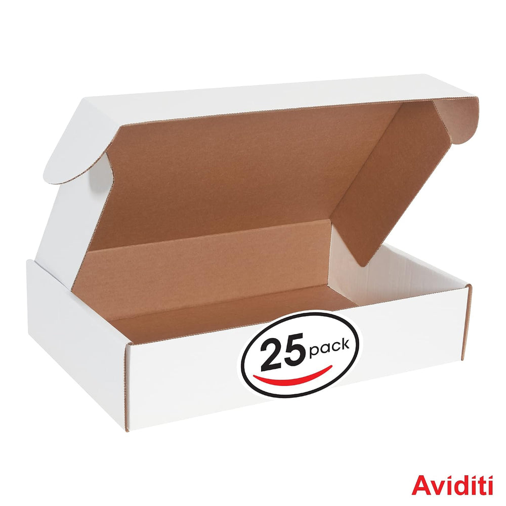 Box USA Mailer Boxes Medium 18"L x 12"W x 4"H Inches 25-Pack -...