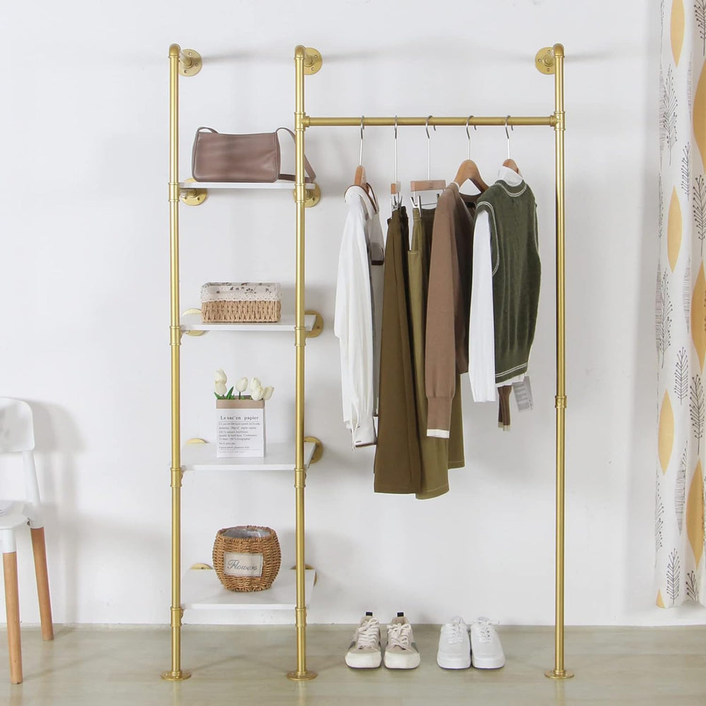 Garment Rack Heavy Duty Clothes Rack for Hanging Clothes, Metal Freestanding ...