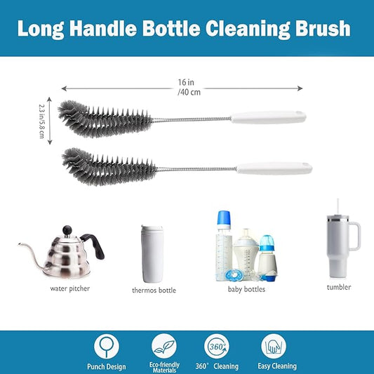 16 inches Long Handle Black Bottle Cleaning Brushes - Image 2