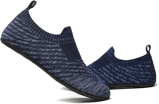 QZKDM Lightweight Slip on Grip Indoor House Slippers Barefoot Non Slip Home - Image 2