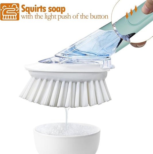 Soap Dispensing Replacement Dish Brush Storage Set - Image 2