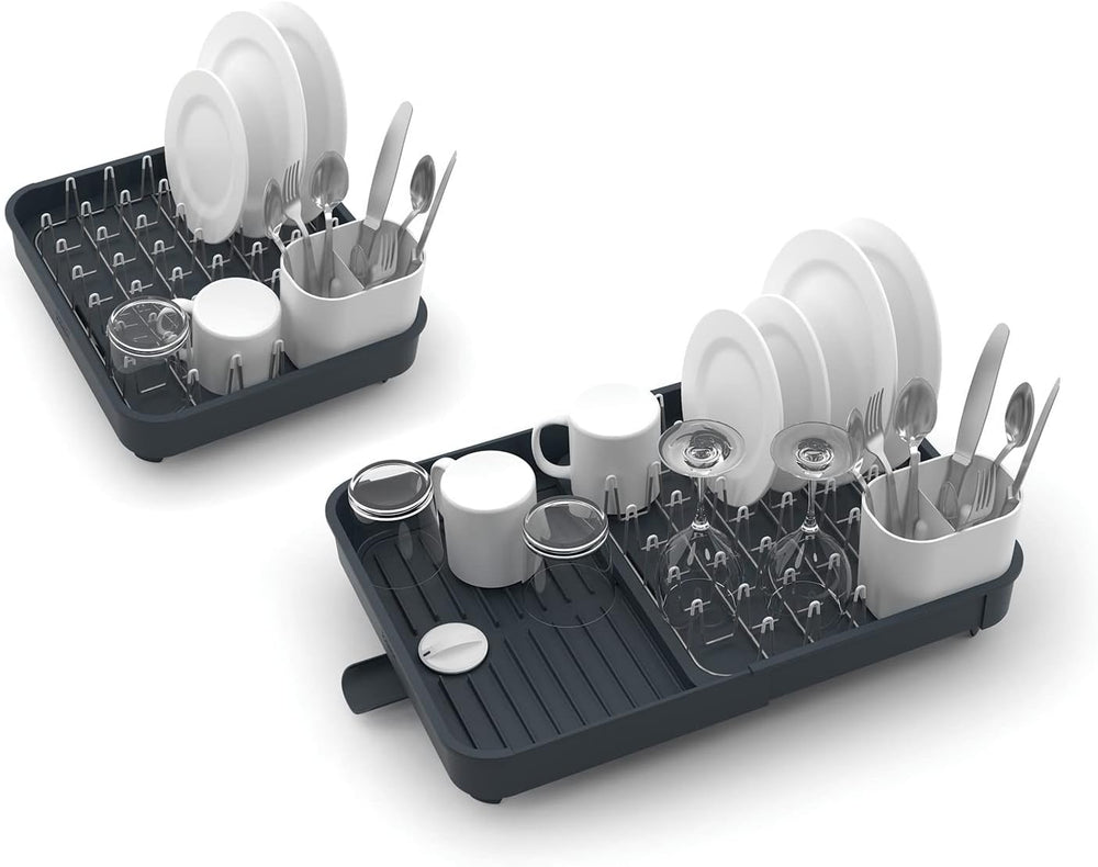 Joseph Joseph Extendable Dish Drying Rack with Expanding Dual Parts, Non-Scra...
