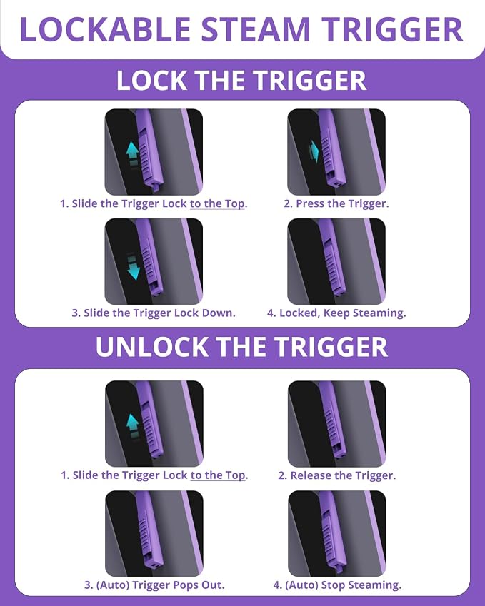 Steam Cleaner: 10s Fast Heating-Lockable Steam Trigger-Large Tank-Refill - Image 6