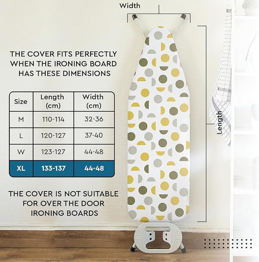 Encasa XO Ironing Board Cover and Pad 57"x22" - Image 2