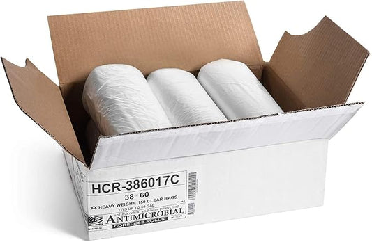 Aluf Plastics High Density Trash Bags, 60 Gallon, 17 Micron, - Image 2