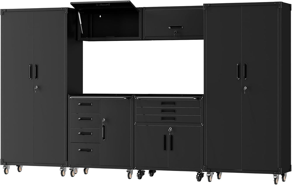 6-Piece Garage Storage Cabinets System Heavy Duty Workshop Set