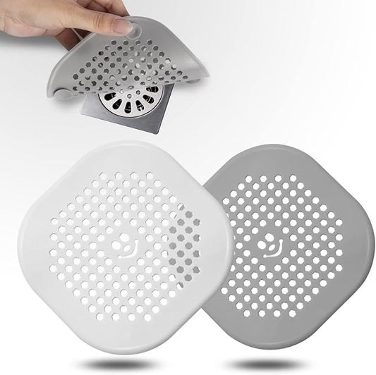 2 Pack Drain Hair Catcher Silicone Bathroom Accessories Shower Drain Protector - Image 2