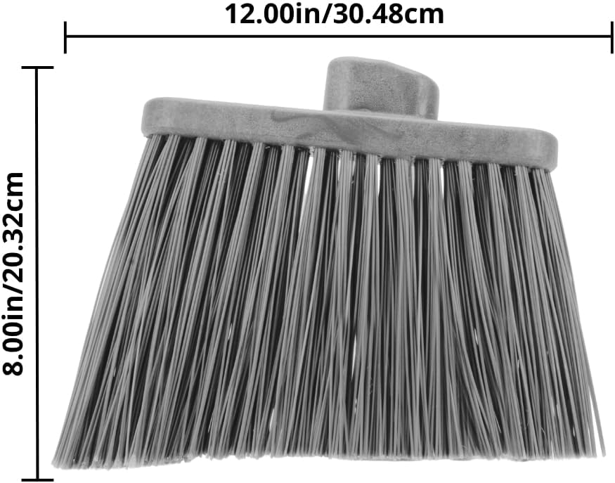 SPARTA Plastic Broom Head, Angled, Flagged for Small Debris Indoor, Outdoor, Home, Restaurant, Lobby, Office, 12 Inches, Red