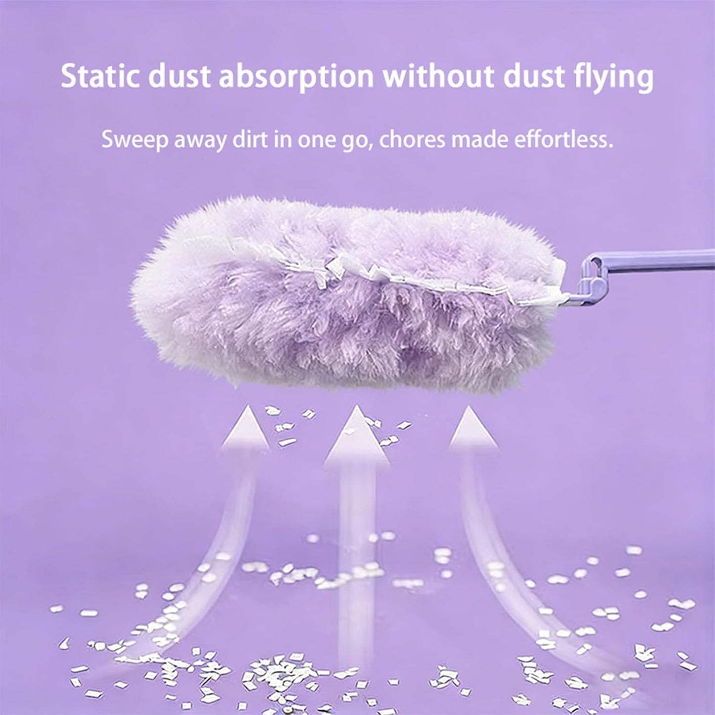 30 Disposable 360° Multi-Surface Duster Refills, Rugged Compatible with Swiffer Duster Refills (30 Duster Refills + 1 Short Handle + 1 Extendable Handle)