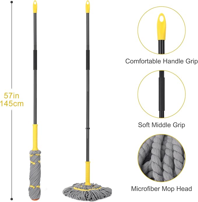 Self Wringing Twist Mop, Wet Mop - Image 7