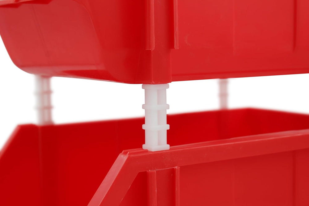 Extra Large Red Stackable Storage Bins 2 Pack – 16.5" x 14.5" x 6.9...