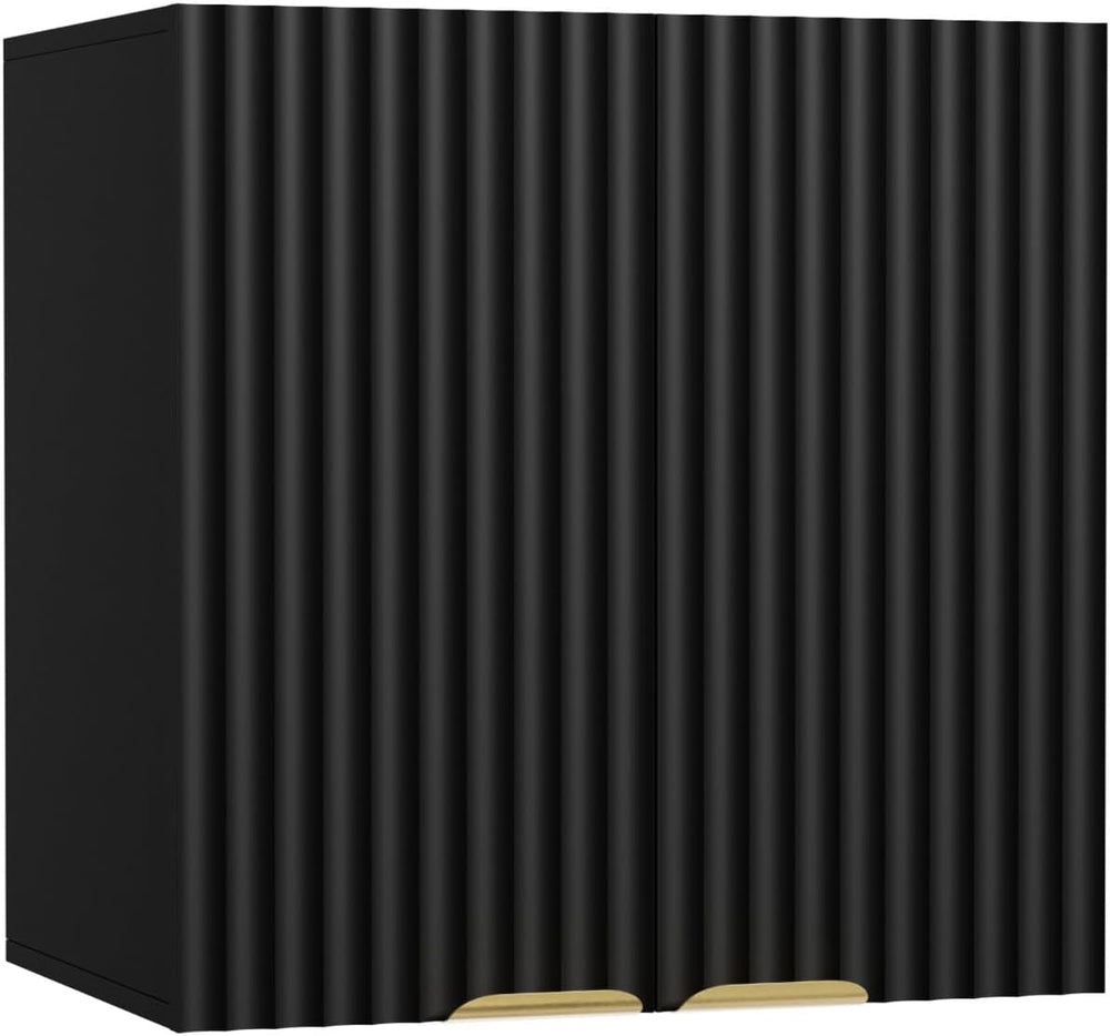 ChooChoo Bathroom Wall Cabinet, Laundry Room Cabinet with 2 Fluted Doors