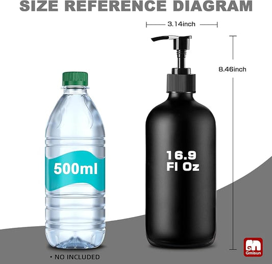 GMISUN Black Shampoo and Conditioner Dispenser, Shower Soap Dispenser Bottles - Image 2