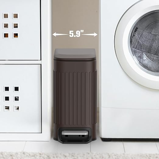 TrashAid Slim Bathroom Trash Can - Image 2