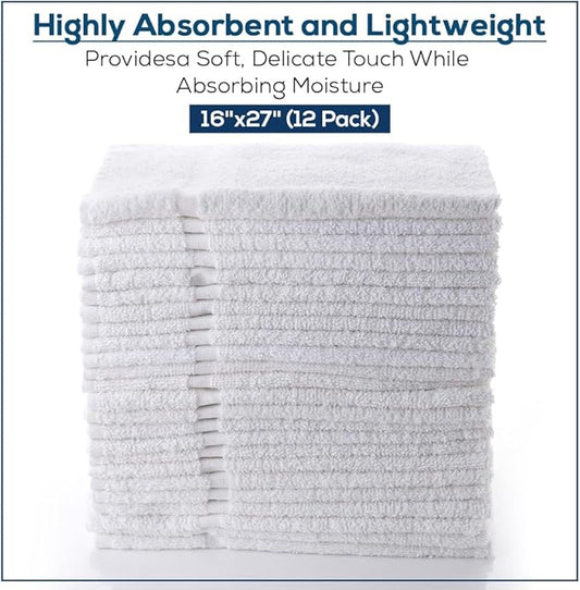 Simpli-Magic 79251 White Hand Towels, 12 Pack - Image 2