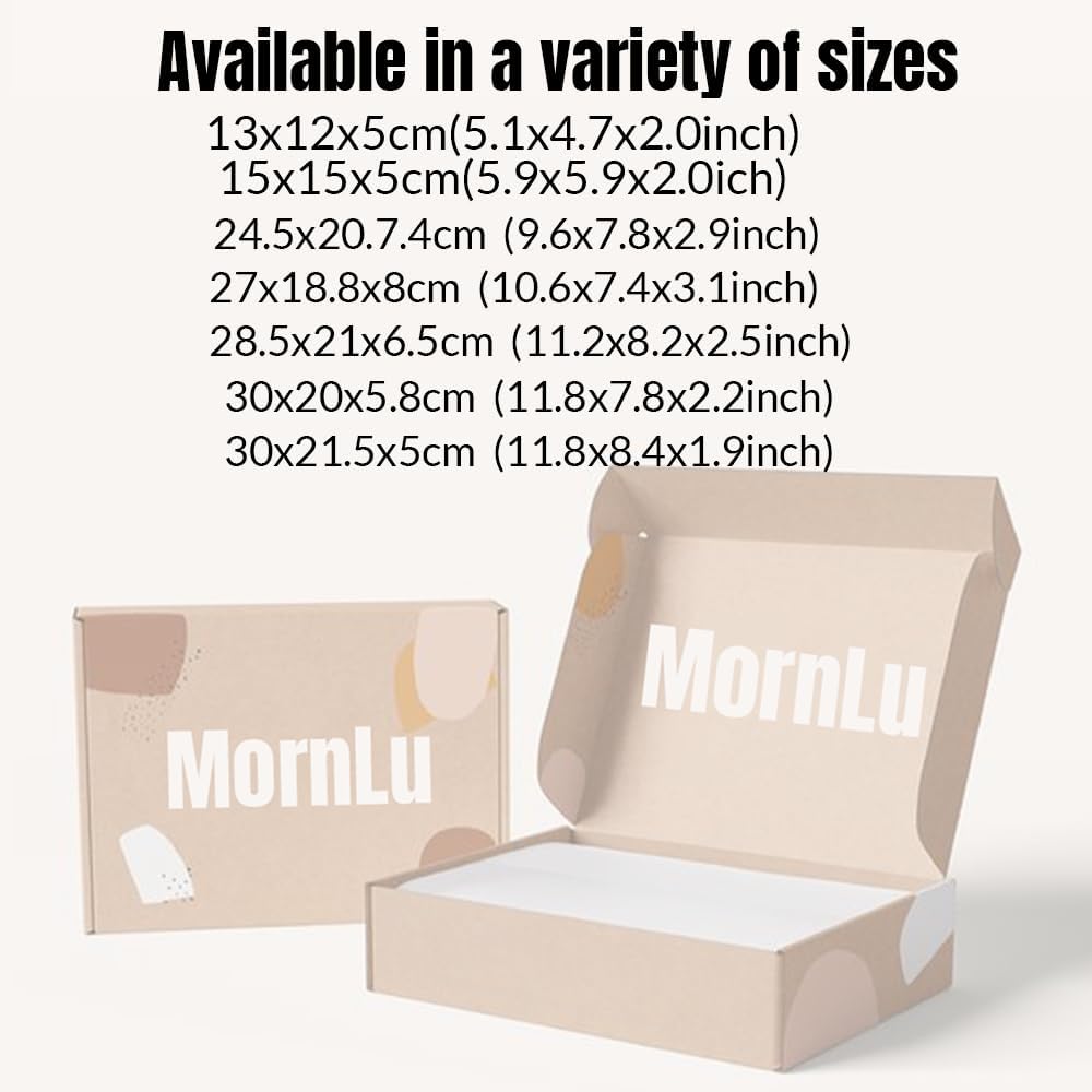10Pack Custom Packaging Boxes - Personalize with Photo, Logo, or Text | Corru...
