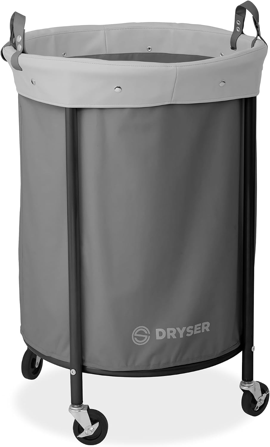 Dryser Laundry Basket with Wheels, 65 Gal. Commercial Round Rolling Laundry H...