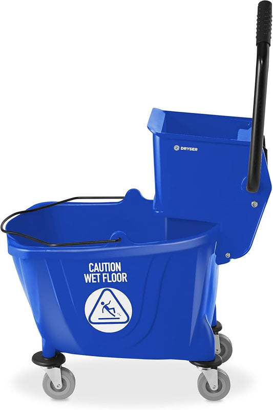 Dryser Commercial Side Press Wringer Combo Mop Bucket, 33 Quart - Image 2