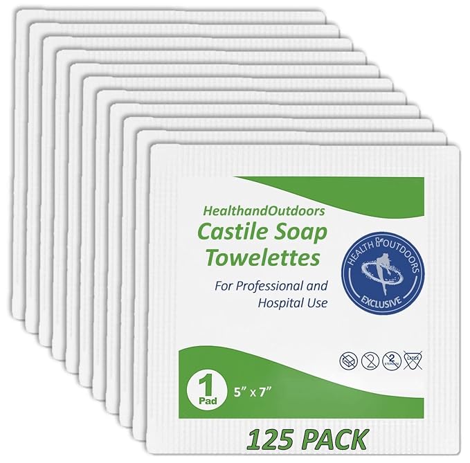 HAO Castile Soap Cleansing Towelettes 125 Count Refreshing Scented Wipes White - Image 6