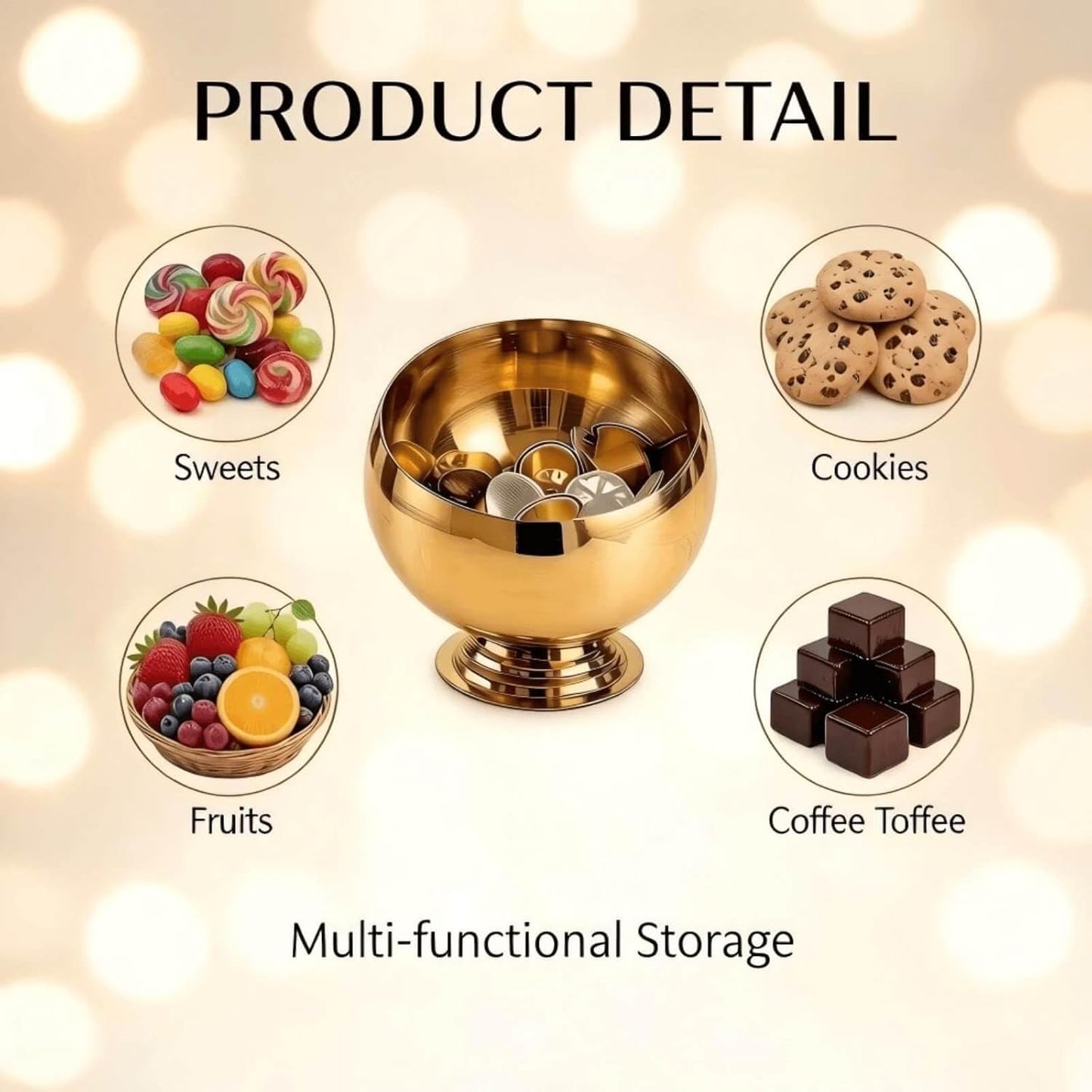 Coffee Pod Holder, Gold | Coffee Pod Storage, K Cup Holder, Espresso Pod Holder, Coffee Pod Organizer