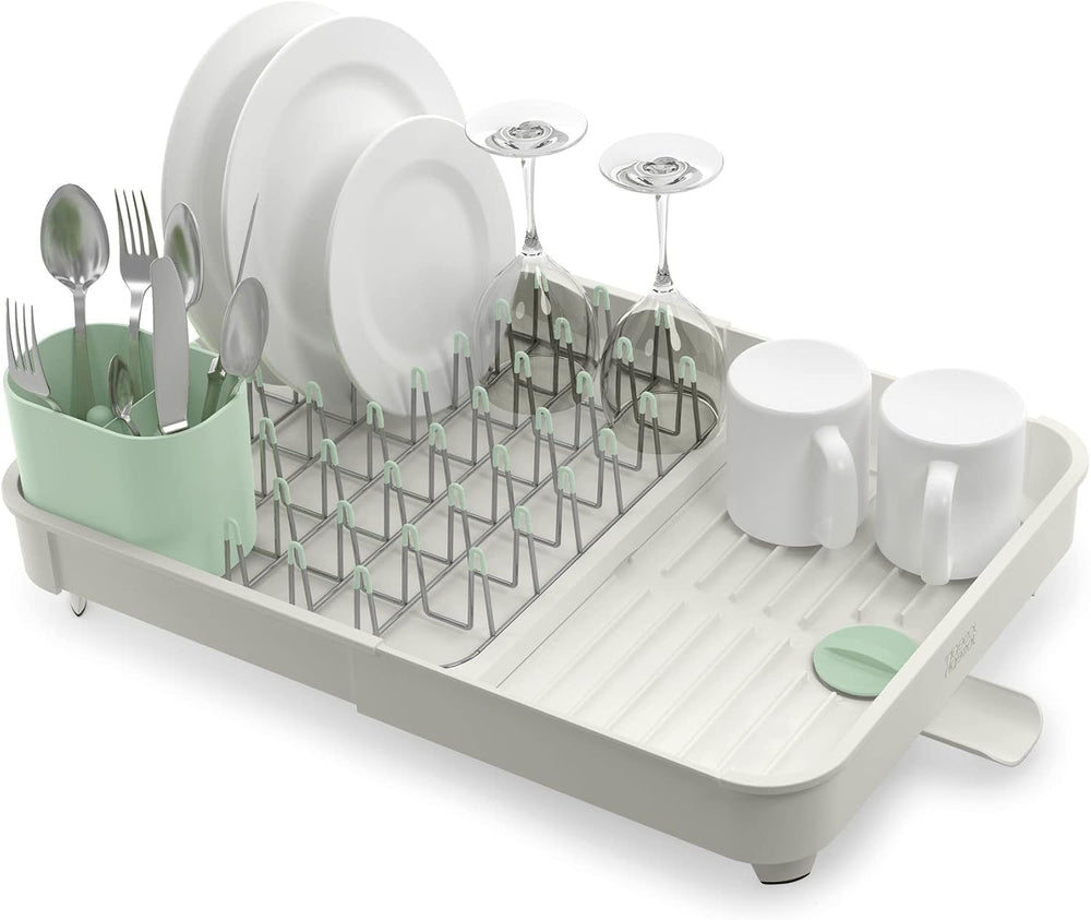 Joseph Joseph Extend Expandable Dish Drainer Rack with Removable Flatware Hol...