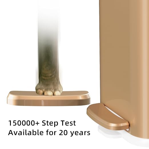 Champagne Gold Bathroom Trash Can - Image 8
