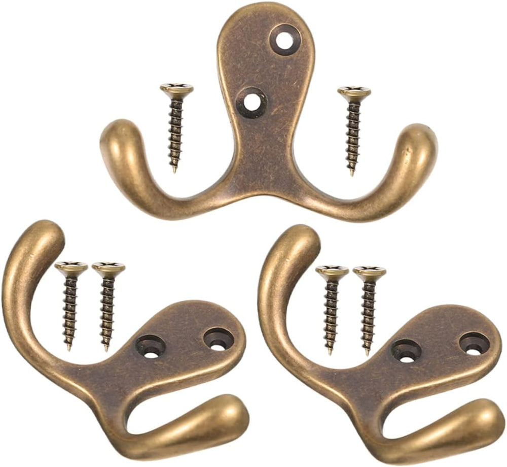Zerodeko 2sets Copper Door Hook Wall Towel Hooks Multi-Purpose Hanger for Clo...