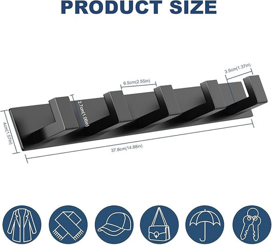 PMMASTO Coat Rack Wall Mount, Coat Hooks Wall Hooks - Image 2